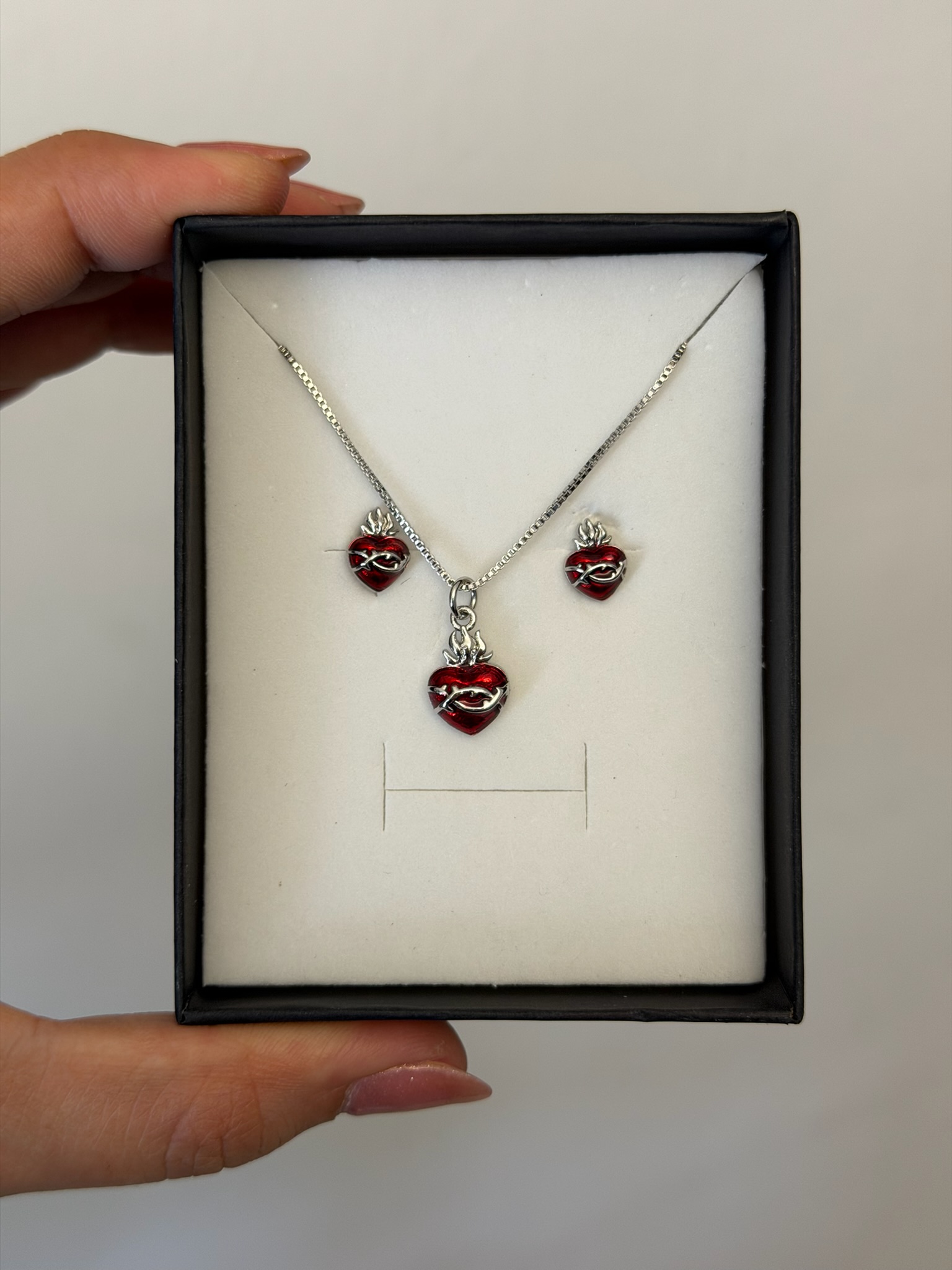 Set plata sagrados corazones