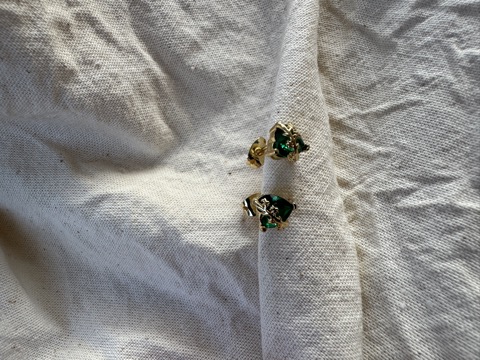 Aretes cristal casto corazón