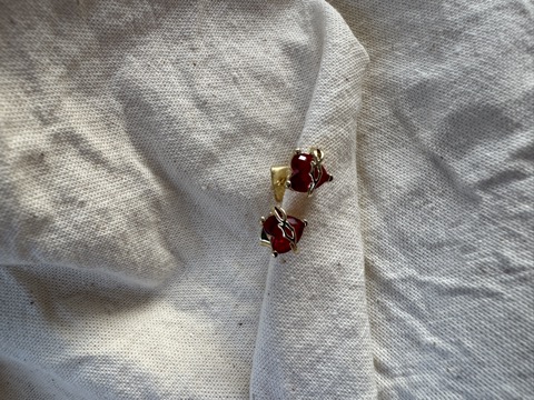 Aretes cristal sagrado corazón