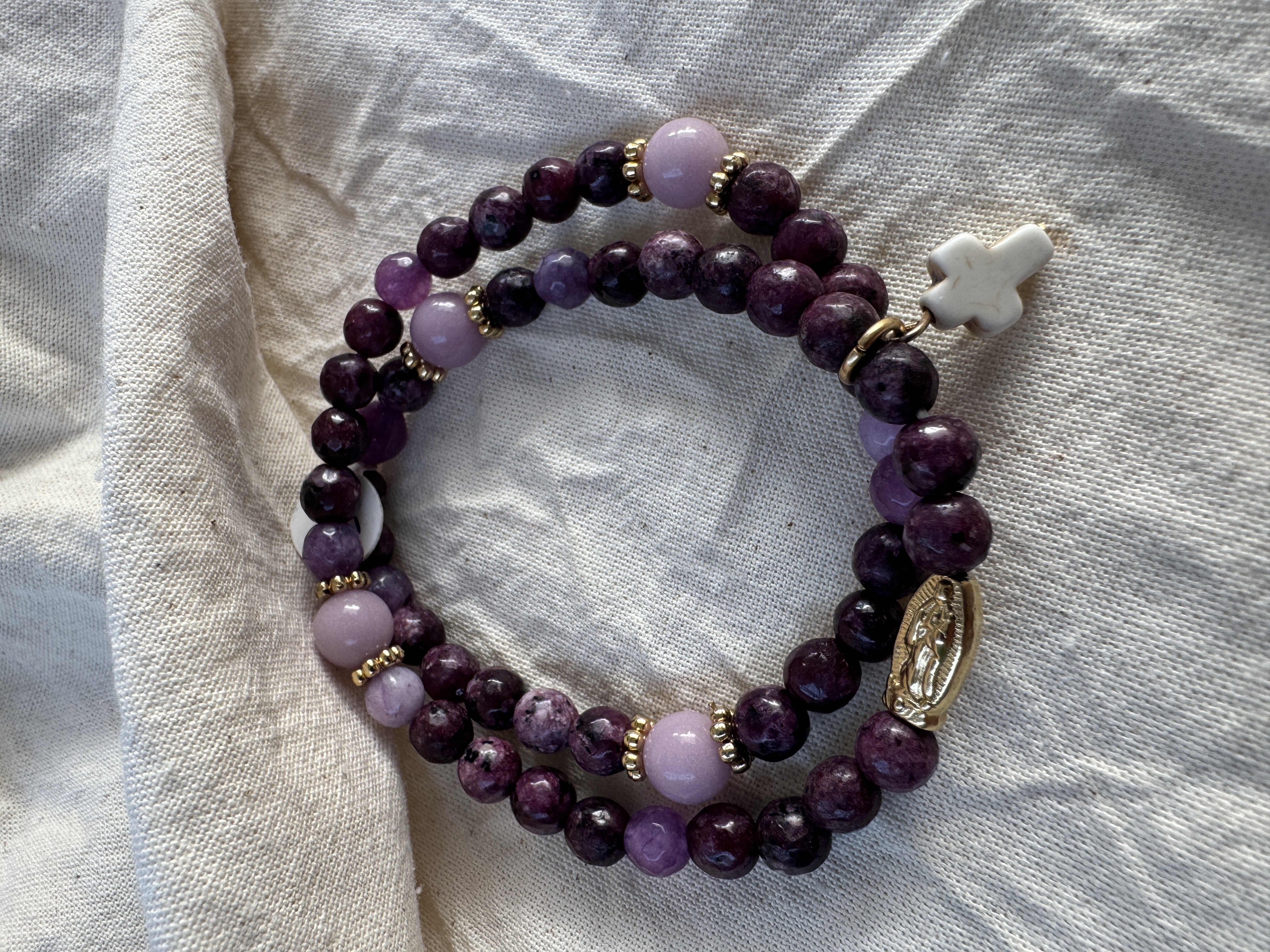 R. Pulsera piedra natural Guadalupe