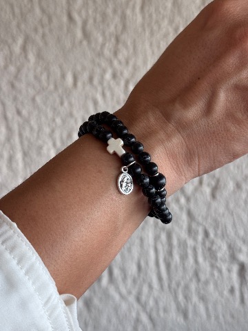 Rosario Pulsera Negra Craque.