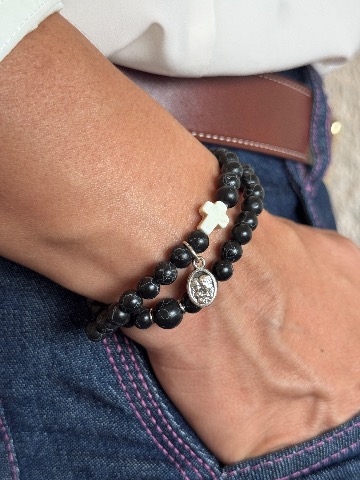 Rosario Pulsera Negra Craque. — foto 2