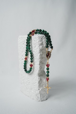 Rosario Mod.1 "virgen Guadalupe" Piedra Agata Verde — foto 2